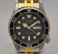 Orologio Uomo Casio Quartz MD-702 Day/Date 394 Subacqueo Bicolore Vintage SBZ18BAS10(S