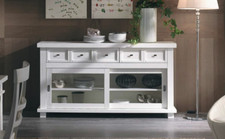 MOBILE CREDENZA IN LEGNO MASSICCIO C/CASSETTI/ANTE SCORREVOLI VARI COLORI FE351