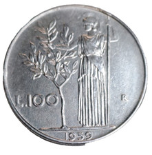 Italia Repubblica 100 Lire 1959 Spl/ Fdc  # 333