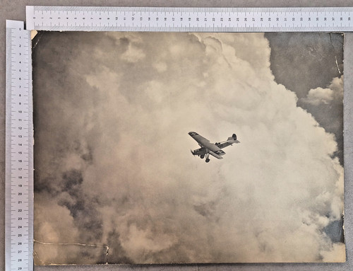 Photo ancienne avion militaire - ancienne,