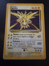 Carta Pokemon Zapdos 16/102 Set Base Rara Holo Unlimited Wizards ITA Vintage