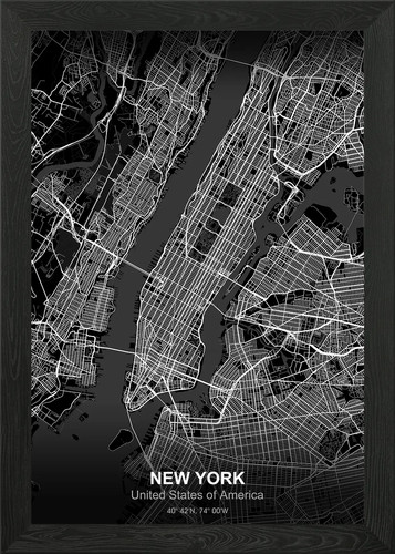 Mappa della città new york - della,