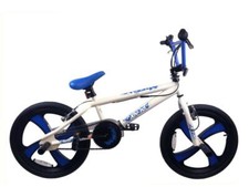XN-10-20 BMX Bicicletta Ragazzi Unisex Freestyle 20" MAG Ruota Giroscopio Stunt Bici Bianca