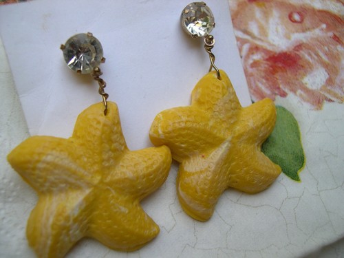 Orecchini stelle marine fimo - orecchini,