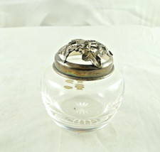 ARREDO CASA BAGNO SOPRAMMOBILE CRISTALLO E ARGENTO 925  FIRENZE VASO BARATTOLO