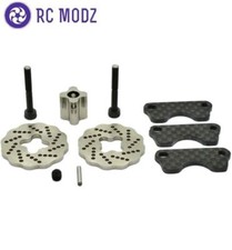 Hot Racing SJT39DG Traxxas Jato Kit Freno Doppio Disco Acciaio con Pastiglie in Carbonio