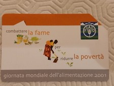 Rara schede telefonica TELECOM F.A.O. COMBATTERE LA FAME tiratura 393.000