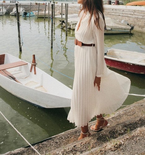 New zara ss24 pleated - zara, midi