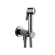 Bossini Paloma flat kit miscelatore con doccia a pulsante e flessibile 215 cm