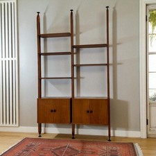 Libreria modulare a doppia campata in legno e metallo – Terra-Cielo