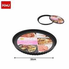 x Teglia Tortiera Antiaderente Base Per Torte Crostate Pizze Diametro 32cm hmj