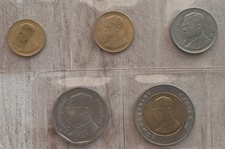 Scegli THAILANDIA  BE 2536  / 1993 - 25 , 50 satang , 1 , 5 , 10 baht THAI ASIAN