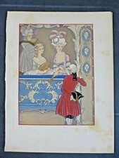 George Barbier, C de Laclos  Les Liaisons dangereuses Pochoir 2 Art Decò Liberty