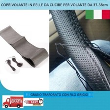 Coprivolante da cucire in Pelle Grigio filo Grigio per auto volante 37 - 38 cm