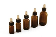 N. 20 FLACONE VETRO AMBRATO ML. 5 CON TAPPO A VITE CON CONTAGOCCE IN VETRO Ø 18