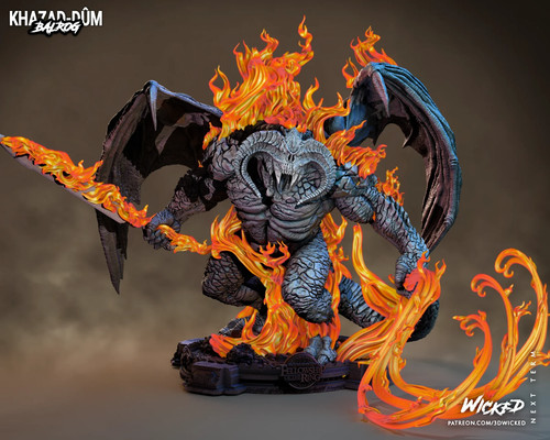 File stl scultura - balrog, il