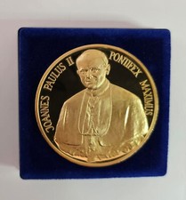 GIOVANNI PAOLO II MEDAGLIA IN METALLO DORATO VIAGGIO DEL PAPA IN UNGHERIA