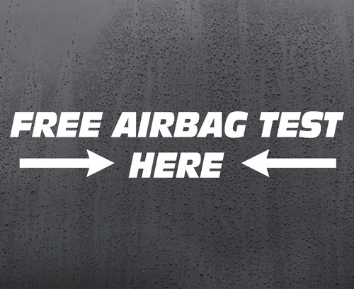 Airbag test here adesivo - airbag,