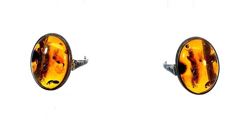 Anello ambra argento - anello, in