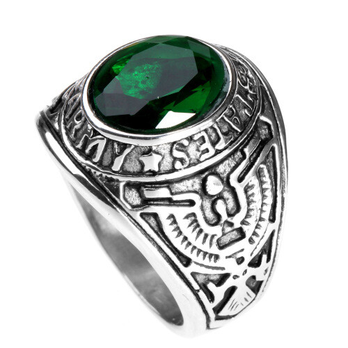 Anello vintage zircone verde - vintage,