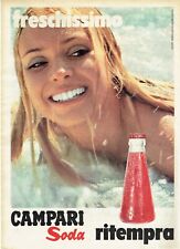 Freschissimo CAMPARI SODA Ritempra PUBBLICITA ANNO 1970 ANNI 70 Davide Campari