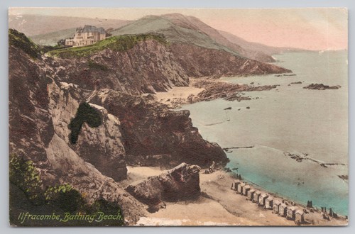Ilfracombe bathing beach devon - bathing,