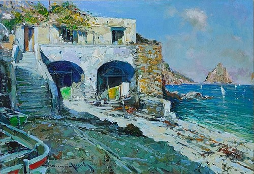Dipinto meraviglioso capri - dipinto, di