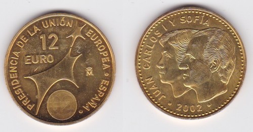 Moneta argento euro spagna - 12,