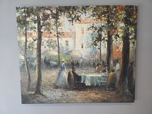 Dipinto olio scena - ad,