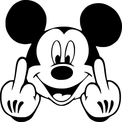 Adesivo divertente mickey - adesivo,