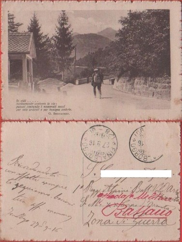 Cartolina paesaggio montano - cartolina,