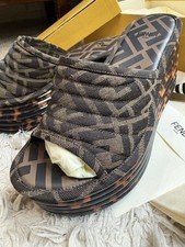 FENDI Platform Tessuto Tabaco