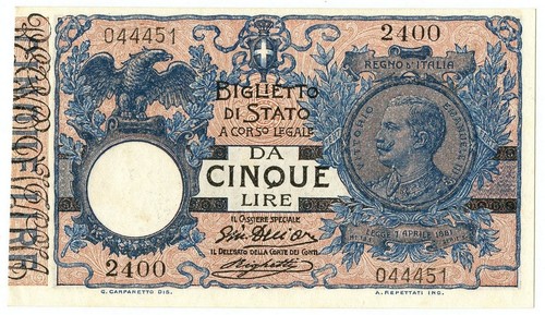 Lire biglietto stato - lire, di