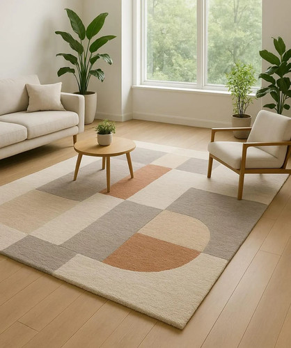 Tappeto lana trapuntato - lana, a