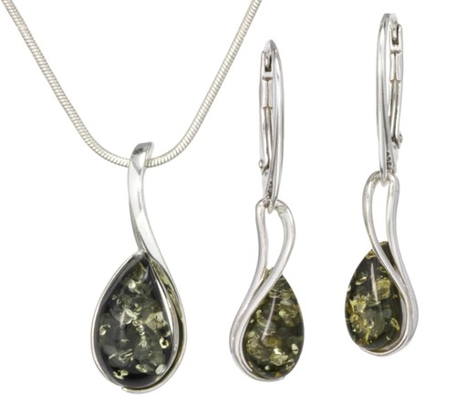 Collana orecchini argento