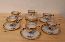 SERVIZIO DA CAFFÈ BAVARIA porcellana/oro, tazzine / piattini / zuccheriera, '60