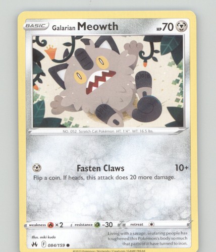 Galarian meowth 159 common - galarian,