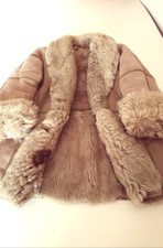 SHEARLING ORIGINALE SPAGNOLO COAT MONTONE VERA PELLE E PELLICCIA D'AGNELLO 