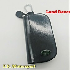 Portachiavi ecopelle effetto graffiato NERO con logo LAND ROVER