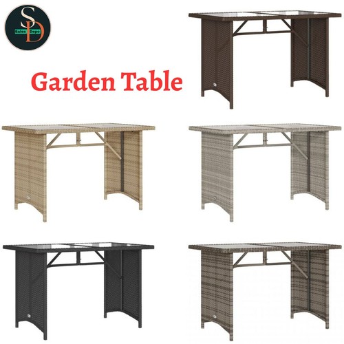 Garden table with glass - table, top