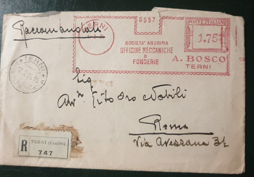 Storia postale raccomandata - postale,