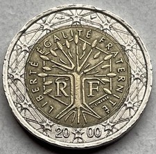 2 Euro 2000 Francia. Errori Di Conio