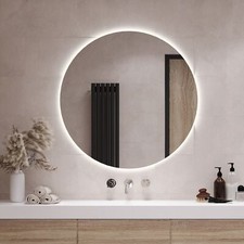 Grande Specchio Led Illuminato da Parete Luce Fredda Neutra Calda Bagno Premium 100cm