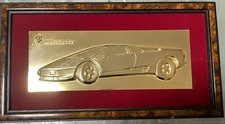 Lamborghini targa placca quadro insegna in argento placcata in oro 24 k carati