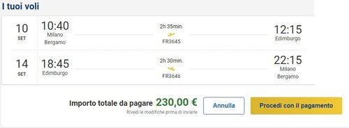 Coppia biglietti aerei ryanair - coppia,