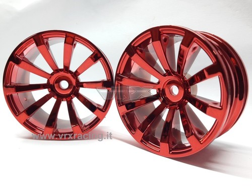 Coppia cerchi cromati rosso - coppia,