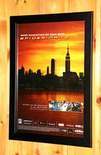 Spider-Man 2 2004 raro piccolo poster/vecchia pagina pubblicitaria incorniciata PS2 Gamecube Nintendo DS