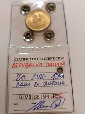 MONETA 20 LIRE 1958 IN FDC PERIZIATA NON COMUNE  - REPUBBLICA ITALIANA - 