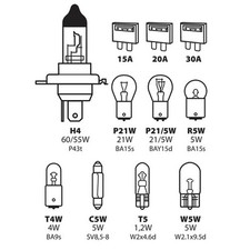 Kit lampade di ricambio 11 pz