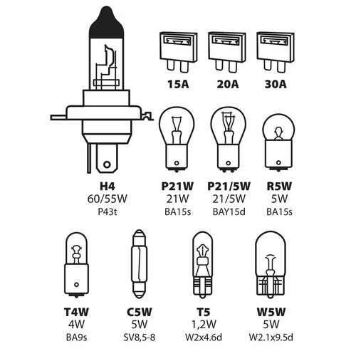 Kit lampade ricambio pz - kit,